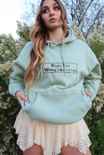 Load image into Gallery viewer, Sage Green Hoodie with Border
