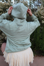 Load image into Gallery viewer, Sage Green Hoodie with Border

