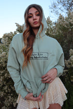 Load image into Gallery viewer, Sage Green Hoodie with Border
