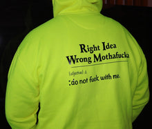 Load image into Gallery viewer, Neon Yellow Hoodie RIWM Definiton Hoodie

