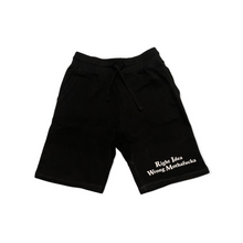 Load image into Gallery viewer, Black Shorts White Right Idea Wrong Mothafucka

