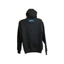Load image into Gallery viewer, Black Hoodie Teal Right Idea Wrong Mothafucka Logo
