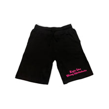 Load image into Gallery viewer, Black Shorts Neon Pink Right Idea Wrong Mothafucka
