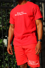 Load image into Gallery viewer, Red  Right Idea Wrong Mothafucka Tshirt
